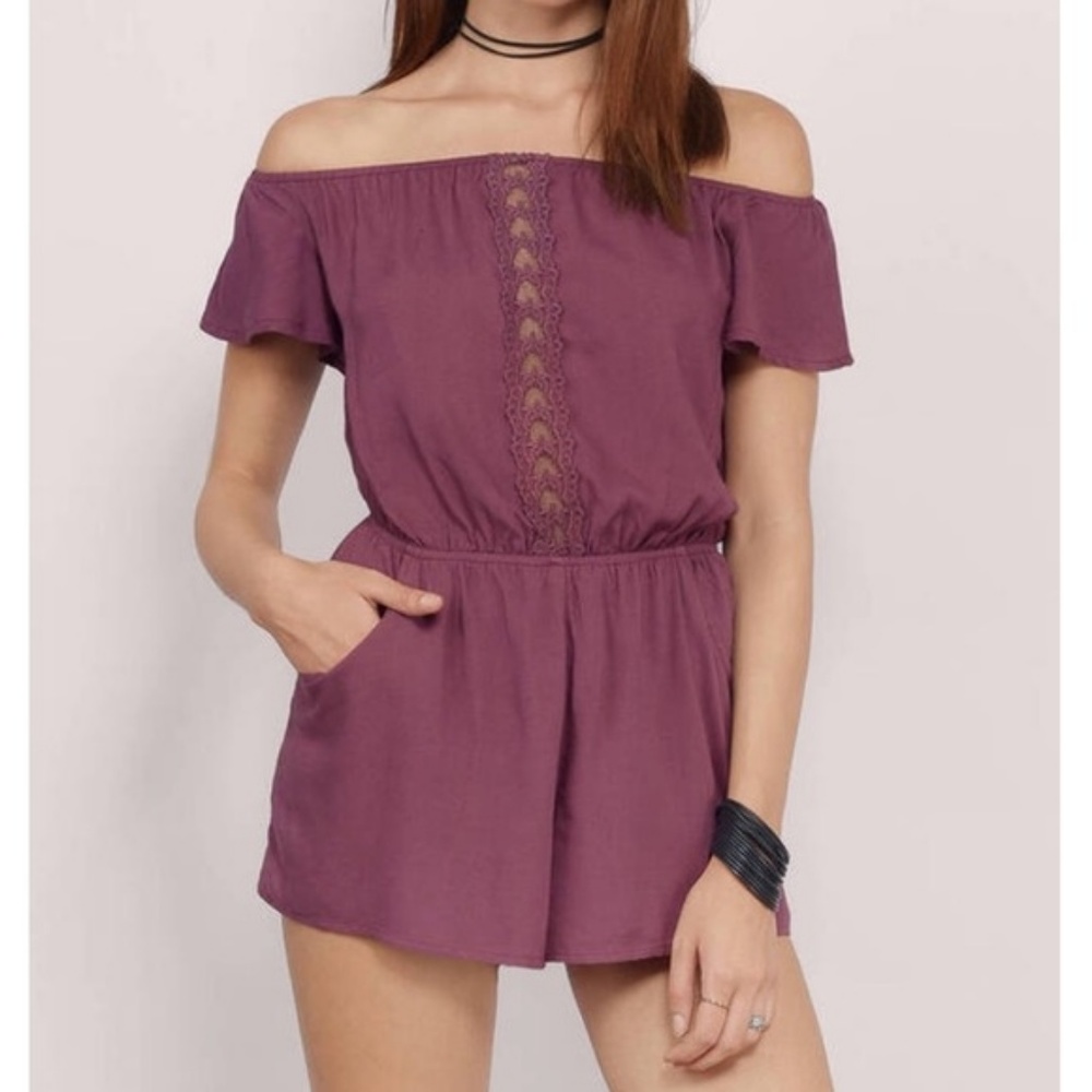 Wine Colored Tobi Romper